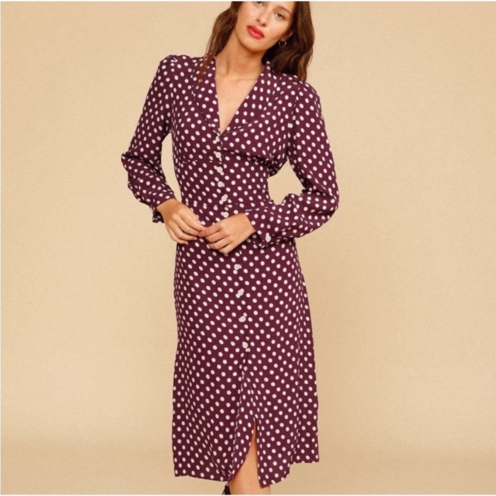 Rouje polka dot Clementine dress
